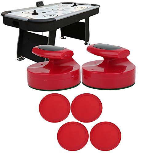 Air Hockey Pushers Set, Durable 2 Pcs 94mm with 4 Air Pucks Tabletop Hockey Game for Family Party Kids Adults Recreation