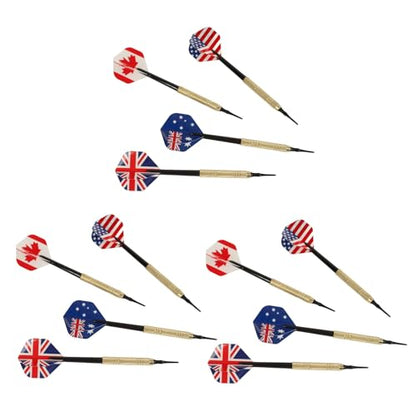 Soft Tip Darts Set with 50 Plastic Tips 12 Flights Shafts Barrels Easy to Replace Darts Plastic Tip for Electronic Board