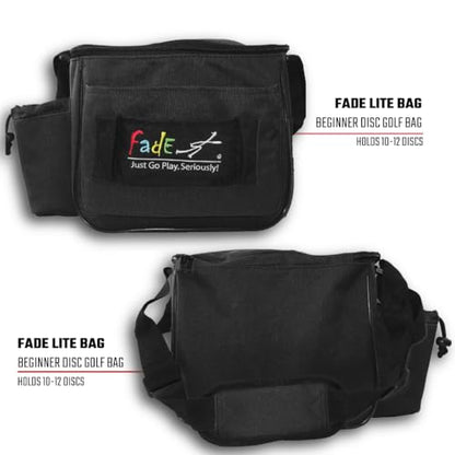 Lightning Glow Disc Golf Starter Set – Fade Lite Bag (Black) + Glow Rubber Putter & Glow #2 Driver – Floating Discs, Beginner Disc Golf Set