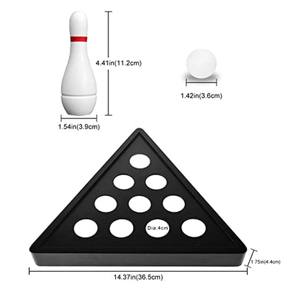 Tabletop Shuffleboard Bowling Pin Set Portable Shuffleboard Bowling Pin Game,Solid Wood Shuffleboard Bowling Curling Games- Easy Carry - color: White