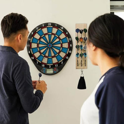 Wall Mount Dart Rack | Multifunctional Dart Wall Display,Wooden Holder for 12 Tip Darts, Suitable for Game Room, Home Bar Decor