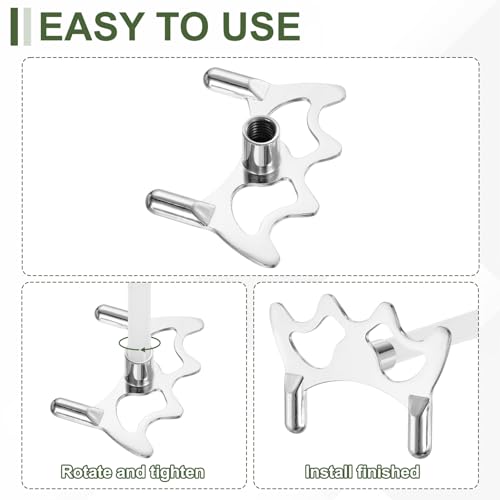 Billiard Bridge Head, Pool Cue Stick Bridge Screw-on Metal Cue Rests Billiard Accessories - color: Silver, style: Low Fork