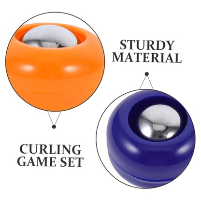 20Pcs Tabletop Curling Game Set Mini Shuffleboard Balls and Bowling Pins for Family Gatherings and Indoor Outdoor Fun