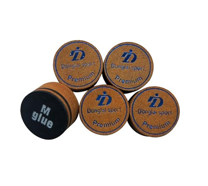 5PCS Packed Premium Laminated Billiard Cue Tips, Laminated Pool Cue Tips, Max Grip Power Cue Tips - size: M Hardness