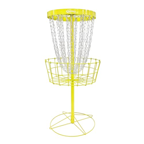 Disc Store Grow The Sport Elite Disc Golf Basket - PDGA Championship Level Approved - Portable Disc Golf Target for Professional Competition and Practice - 27 Heavy Duty Chains - color: Yellow