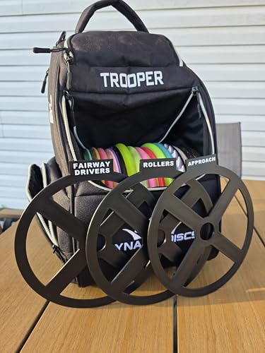 3DAmbitions 3D Printed Disc Golf Bag Dividers — Full Set of 9 Organizational Inserts (Drivers, Fairway, Mid, Roller, Approach, Putters, Stable, Under/Over-Stable) — PLA Disc Golf Bag Organizer
