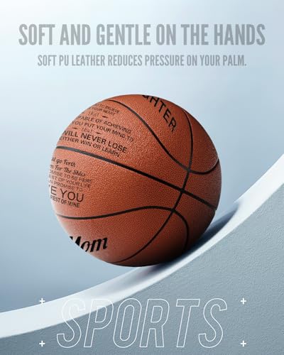 KAAYEE Engraved Basketball for Grandson, Engraved Basketball for Son from Mom Dad, Personalized 29.5" Basketballs Gifts, Custom Christmas Birthday Graduation Back to School Gift for Son from Mom Dad - color: Mom to Daughter