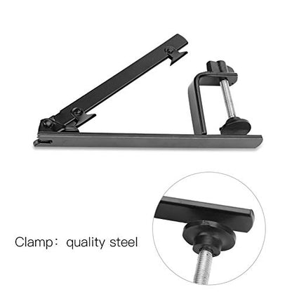 Dilwe Table Tennis Net Post Set, Net Clip Post Set with 2 Metal Clamp Posts for Indoor Outdoor Sports