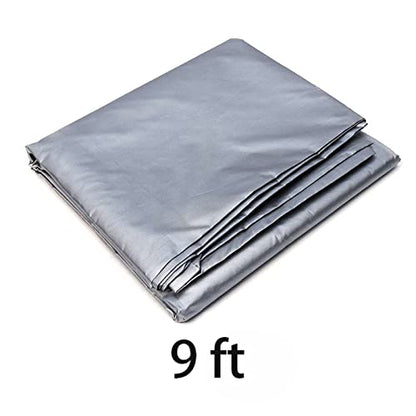 SEIWEI 9ft Billiard Table Dust Cover Outdoor Pool Table Cover Foldable and Waterproof Silver - color: Sliver, size: 9ft