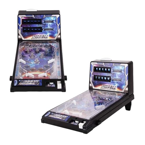 Puzzle Pinball Game, Electronic Tabletop Pinball Machine, Pinball Ball Shooting Game with Lights and Sounds, LED Digital Scoreboard Ideal Gift for Birthdays and Christmas