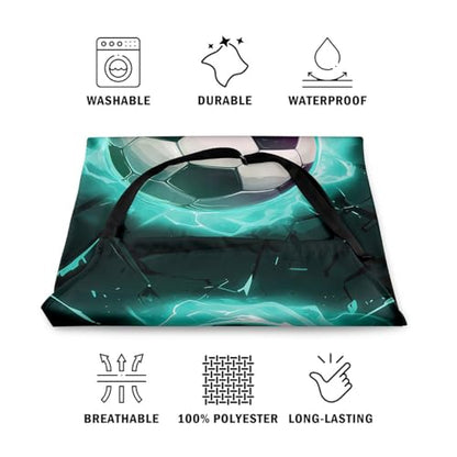 Manfei Volleyball Kids Kitchen Apron - color: Black Teal