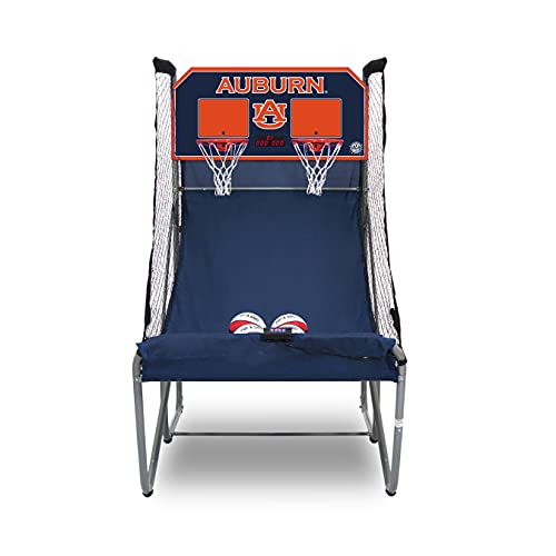 Pop-A-Shot - Home Dual Shot with NCAA Graphics l Sensor Scoring l 16 Game Modes l 7 Balls l Foldable Storage l for All NCAA Fans - style: Auburn Tigers