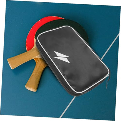 ORFOFE Compact Table Tennis Paddle Bag Multi-function Sports Storage Case with Bat Fixing Design Lightweight for Portable Table Tennis Racket Protection