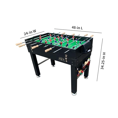 KICK Minotaur 48" 5-in-1 Multi-Game Table - Foosball, Glide Hockey, Billiards/Pool, Ping Pong & Basketball - color: Black