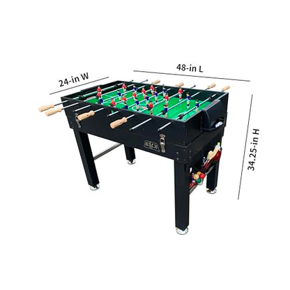 KICK Minotaur 48" 5-in-1 Multi-Game Table - Foosball, Glide Hockey, Billiards/Pool, Ping Pong & Basketball - color: Black