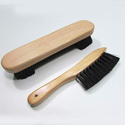 LIOOBO 2PCS Billiard Rail Brush Set Wooden Pool Table Brush Billiard Table Cleaner Cleanning Tool