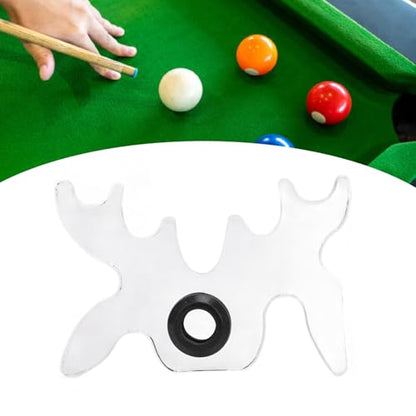 Drfeify Clear Acrylic Pool Billiard Cue Bridge Head, Pool Stick Holder Snooker Nine Ball Billiard Pool Cue Accessory for Pool Table