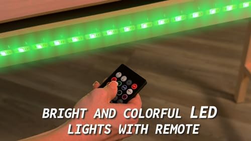 6-Foot Premium Shuffleboard Table w/Folding Legs, Pucks, and Optional LED Lights - Awesome Graphics - Choose Your Model - color: SPECTRUM, size: 6-Foot w/ LED Lights