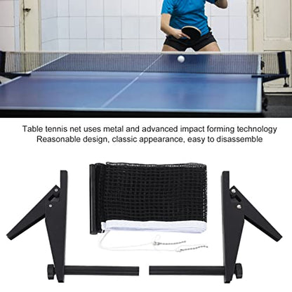 Table Tennis Net Rack Set, 67.7in Foldable Table Tennis Match Net Belt Bracket for Indoors Outdoors, Professional Athlete Amateur