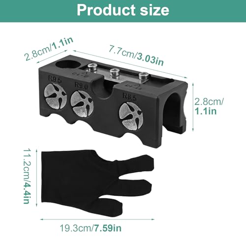 11-in-1 Pool Cue Tip Shaper, Upgraded Billiard Tool with Spare Blade & Wrench, Durable Table Accessories for Repair and Shaping Cue Tips