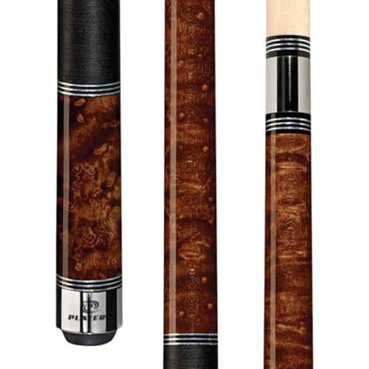 Players Classic Birds-Eye Maple with Triple Silver Rings Cue - color: Coffee, size: 19 Ounce