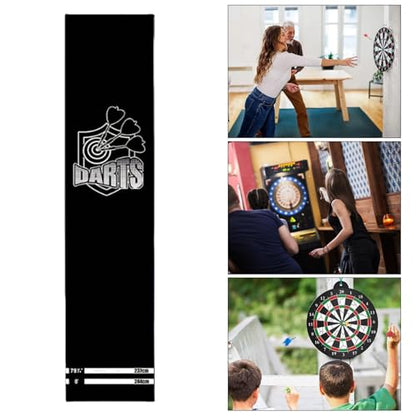 Genérico Darts Mat | 300 x 34 cm with Rubber Throwing Line | Darts Tip Protection Mat - Home, Rest Room, Indoor, Basement, Training, Game, Tournament - color: Mat 12