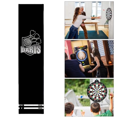 Genérico Darts Mat | 300 x 34 cm with Rubber Throwing Line | Darts Tip Protection Mat - Home, Rest Room, Indoor, Basement, Training, Game, Tournament - color: Mat 12
