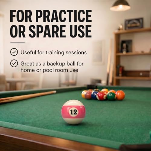 KONLLEN Single Replacement Pool Ball – 2-1/4" Regulation Size & Weight Billiard Ball Made of Phenolic Resin (Choose 1–15 or Cue Ball) - color: #12