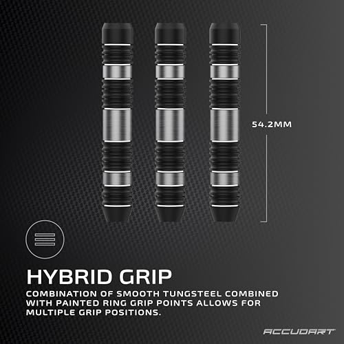 Accudart Soft Tip Dart Set 4.0 – Tungsteel Barrels, Round‑Groove Grip, Polycarbonate Shafts, Standard Flights, Pocket Wallet Storage – Ideal for Electronic Dartboards
