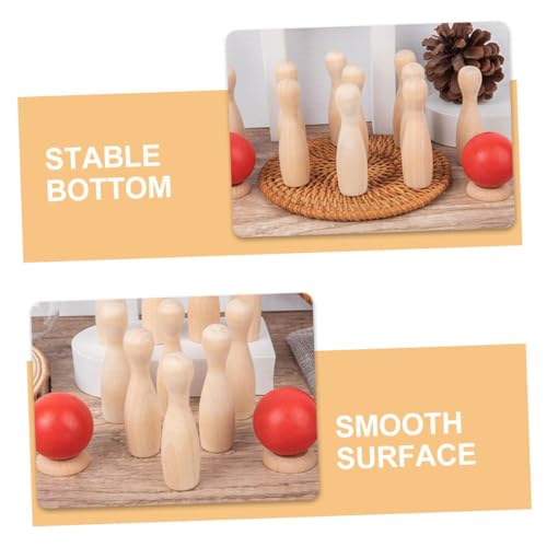 Abaodam 2Sets Bowling for Miniature Bowling Game for Fun Develop Motor Skills Concentration Parent Interactive Activity for Home
