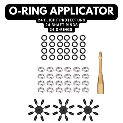 Deluxe Darts Tune up Kit Box | Flights, Sharpener, Shafts, O-Rings, Flight Savers, Accessories (10446-Flights/Shafts/Tips) - color: 10446-Flights/Shafts/Tips