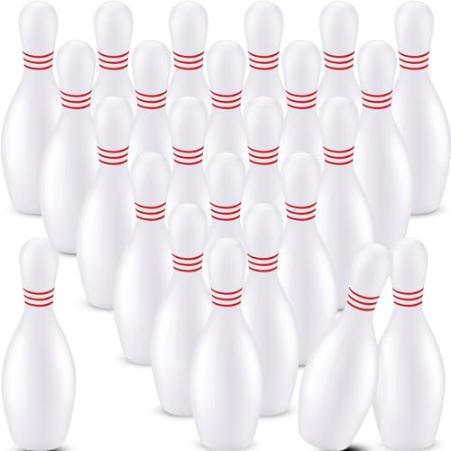 Hsei 24 Pcs PU Bowling Pins Stress Reliever Pin Bowling Set Indoor and Outdoor Game Fun Carnival and Birthday Party for Games Sports Party Favors, 1.77 x 5.2 Inches