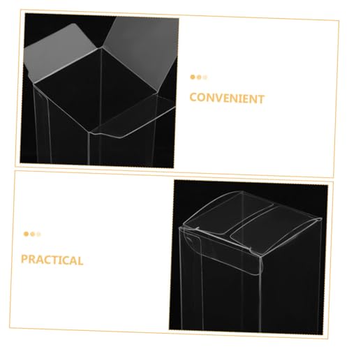 Toyvian 4pcs Transparent Pet Golf Display Case Foldable Storage Box for Home Office Organizer for Collectors and Golf Enthusiasts