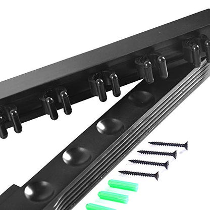 Moyan Super Pool Cue and Billiard Wall Rack - Wall Mounted Cue Holder (Black / 6 Cues) - color: Black, size: 6 Cues Holder