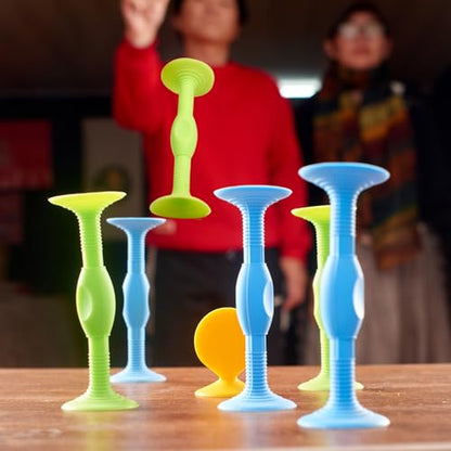 Sucker Darts Throwing Game Set, Silicone Suction Cup Toys - color: Blue+green