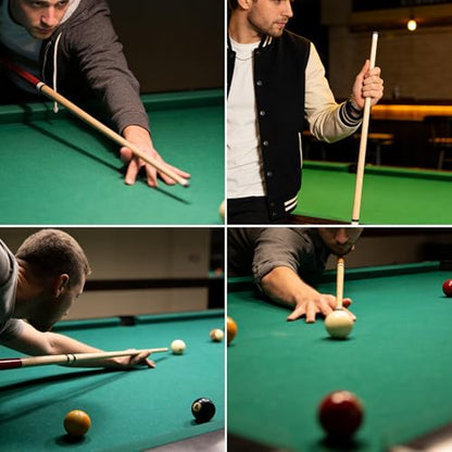 58" Pool Cue Stick Set, 2-Piece Birch Wood Billiard Cues with 13mm Leather Tips, 20oz House Cue Sticks for Home Pool Tables, Bars & Casual Play - size: 58" Set of 6