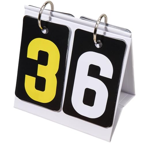 CREATCABIN Flip Scoreboard Small Scoreboard Score Keeper Table Top Scoreboard Flipper with Detachable Numbers for Basketball Tennis Badminton Volleyball Baseball Soccer for Competition 4x4 Inch