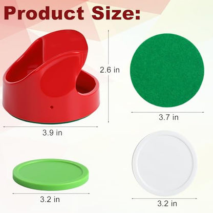 Coopay Air Hockey Pucks and Paddles - 2 Hockey Pushers & 4 Large Hockey Pucks with Nylon Storage Bag, Great Goal Handles Pushers Replacement Accessories for Game Tables - color: White,Green