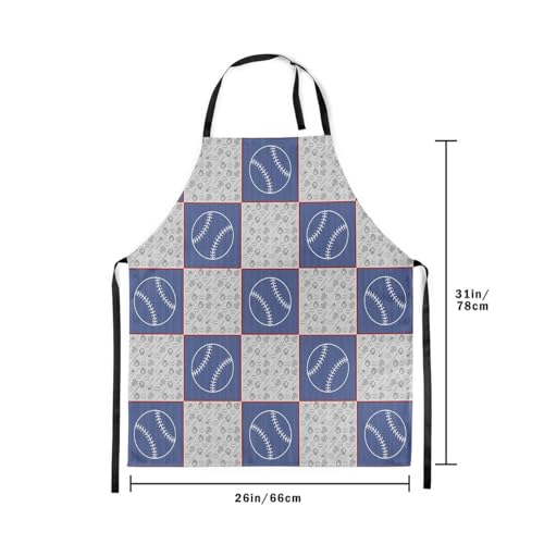 Castle Fairy Cartoon Baseball Kitchen Apron,Bow Knots Waterproof Apron - color: Blue Grey