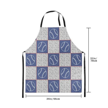 Castle Fairy Cartoon Baseball Kitchen Apron,Bow Knots Waterproof Apron - color: Blue Grey