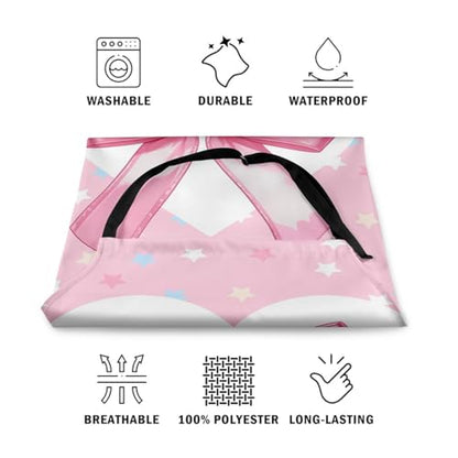Manfei Blue Bowknot Kids Kitchen Apron - color: Pink