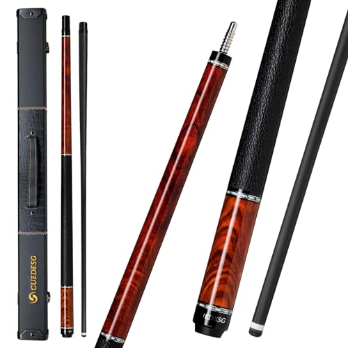 Carbon Fiber Pool Cue Stick 10.5mm/11.8mm/12.5mm,Low Deflection Pool Stick with Rare Wood Butt,Professional Cue Stick with Box Case - color: Cocobolo_11.8mm