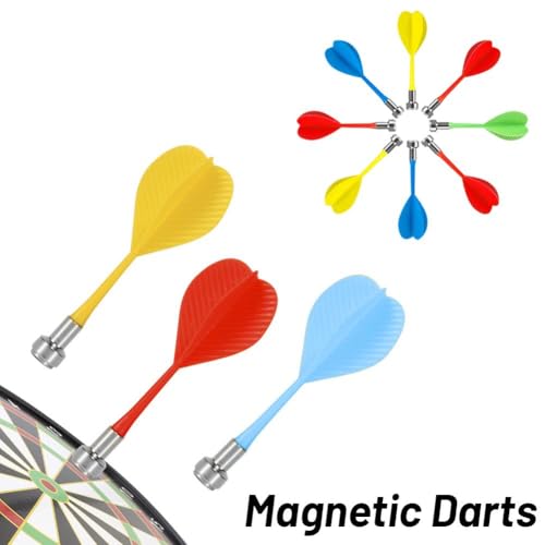 12PC Colorful Magnetic Darts Safety Replacement f/Kids Dartboard Indoor Game