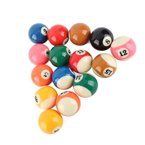 Asixxsix Regulation Pool Balls, Scratch Long Color Life Billiard Balls, Billiards with 16 Piece Resin Set for Home Parties Parents and Kids Different Players