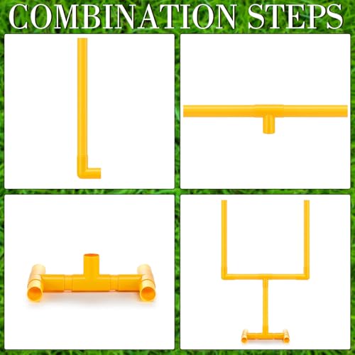 VioraWhite 2 Pcs Football Party Decoration 19.69" x 11.81" Plastic Football Goal Centerpiece Soccer Goal Post Field Post Decoration for Game Day Soccer Theme Party Decor - style: 19.69" X 11.81"
