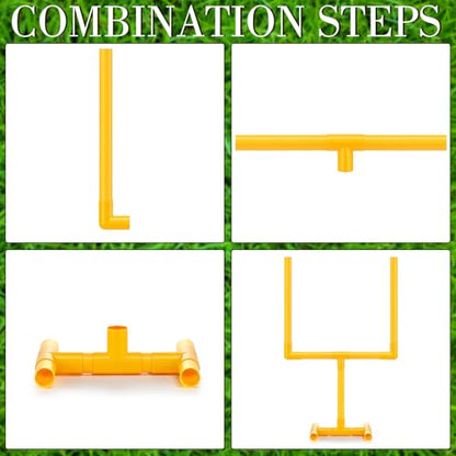 VioraWhite 2 Pcs Football Party Decoration 19.69" x 11.81" Plastic Football Goal Centerpiece Soccer Goal Post Field Post Decoration for Game Day Soccer Theme Party Decor - style: 19.69" X 11.81"