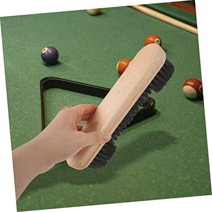 Mikikit 2-Piece Pool Table Cleaning Brush Set Wooden Billiard Table Felt Cleaner Dust Brush and Seam Cleaner