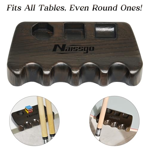 Cue Rest Cue Stick Holder Pool Cue Holder - style: Wood-4 Holes Brown