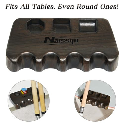 Cue Rest Cue Stick Holder Pool Cue Holder - style: Wood-4 Holes Brown