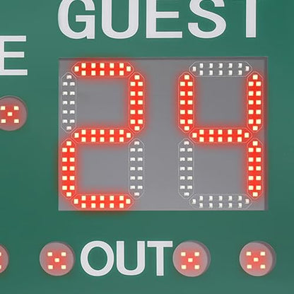 Electronic Basketball Scoreboard Portable Multisport Baseball Scoreboard with Remote & Buzzer High-Light Digital Keeper Wall-Mount for Football Table Tennis Soccer Volleyball